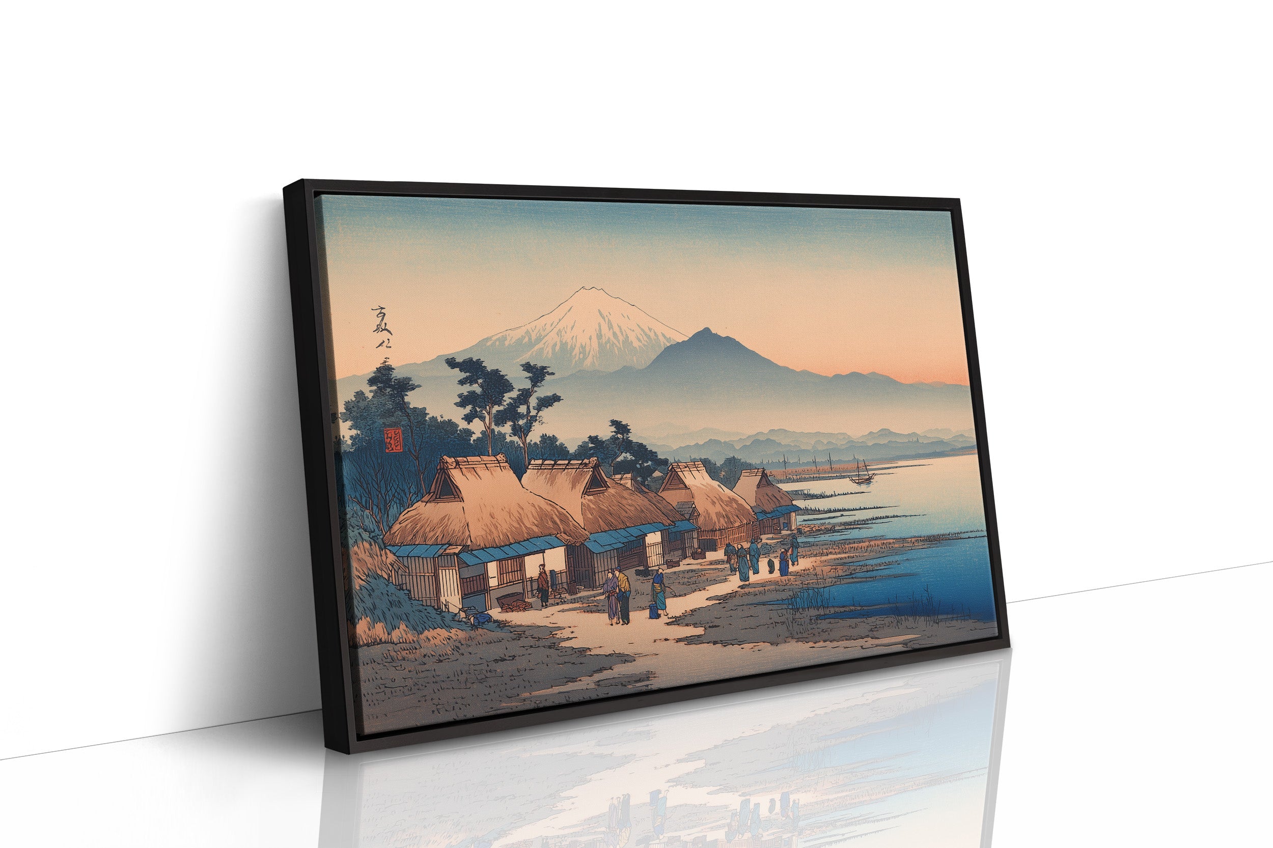 Coastal Village Greets Mountain Dawn