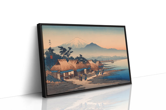 Coastal Village Greets Mountain Dawn