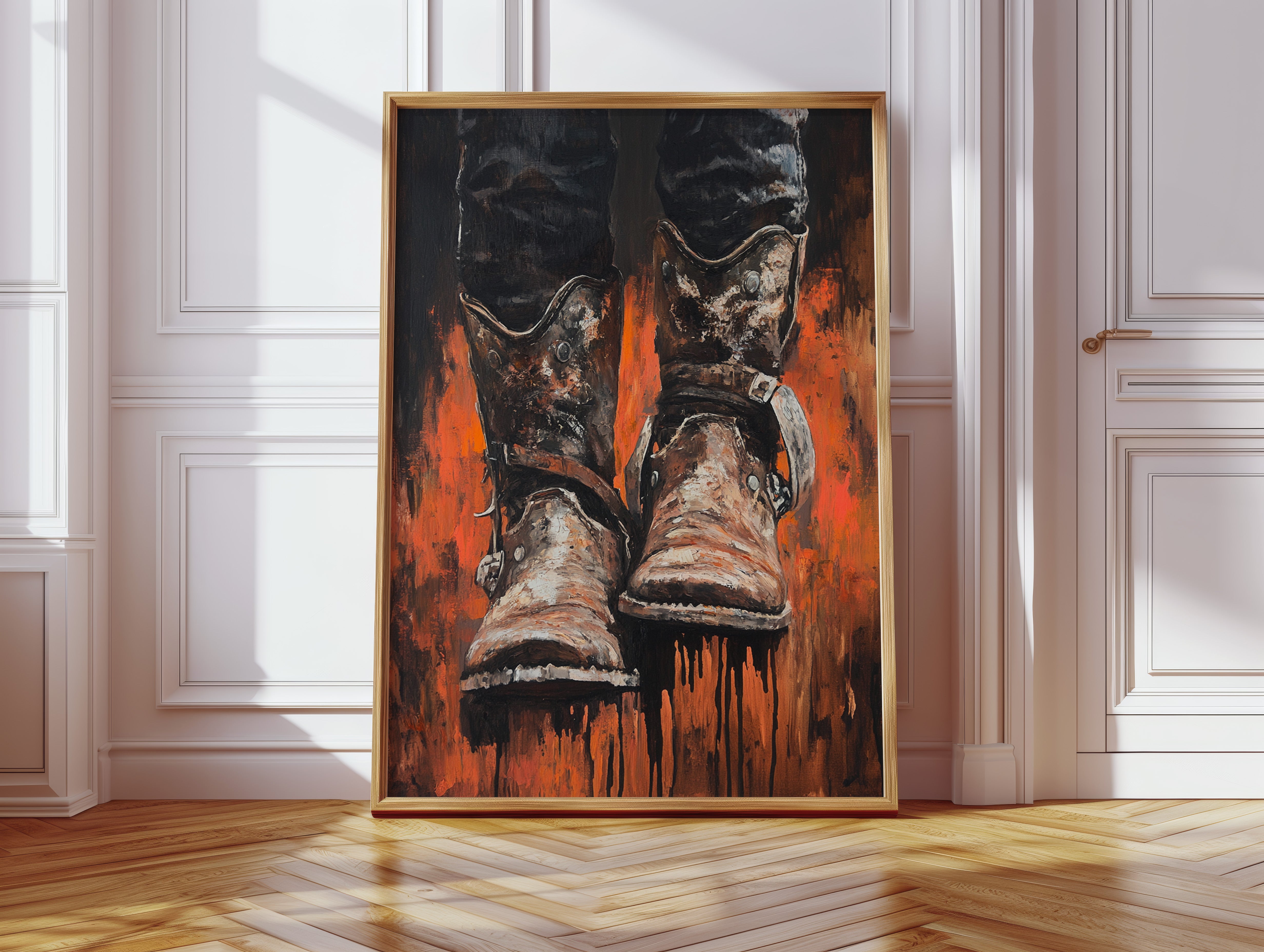 Burnt Leather Cowboy Boots