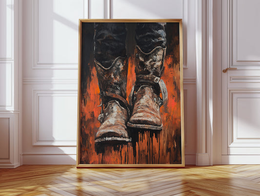 Burnt Leather Cowboy Boots