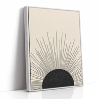 Minimal Black Sunburst Rising