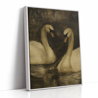Two Swans in Quiet Reflection