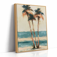 Palms Painted in Palette Knife Gold