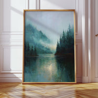 Mist Enfolds the Silent Lake