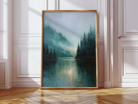 Mist Enfolds the Silent Lake
