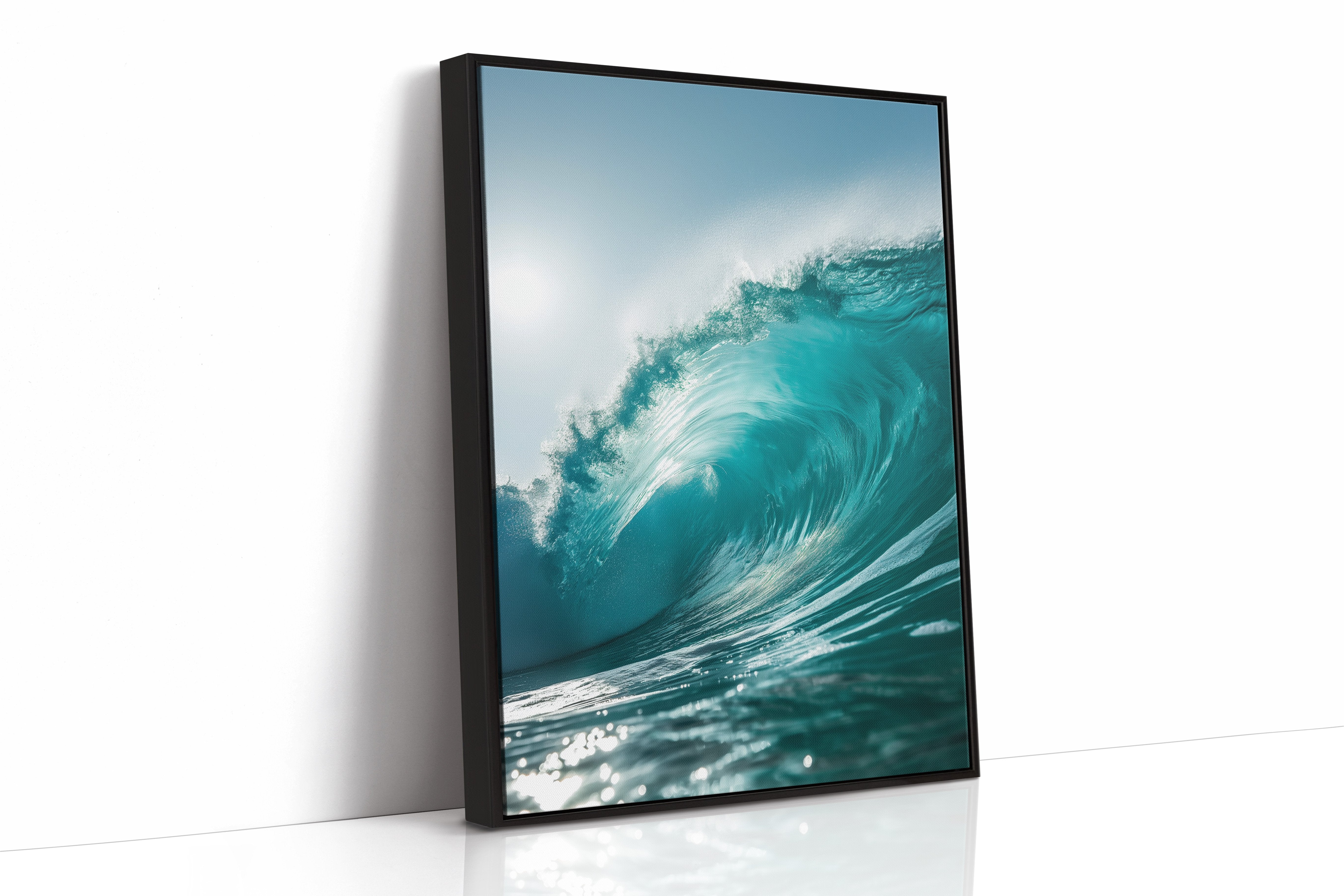 Turquoise Curl Against Weathered Boards