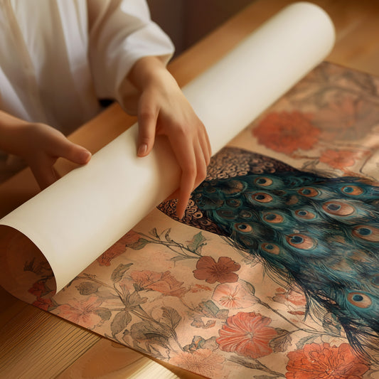 Antique Elegance with Scarlet Bloom