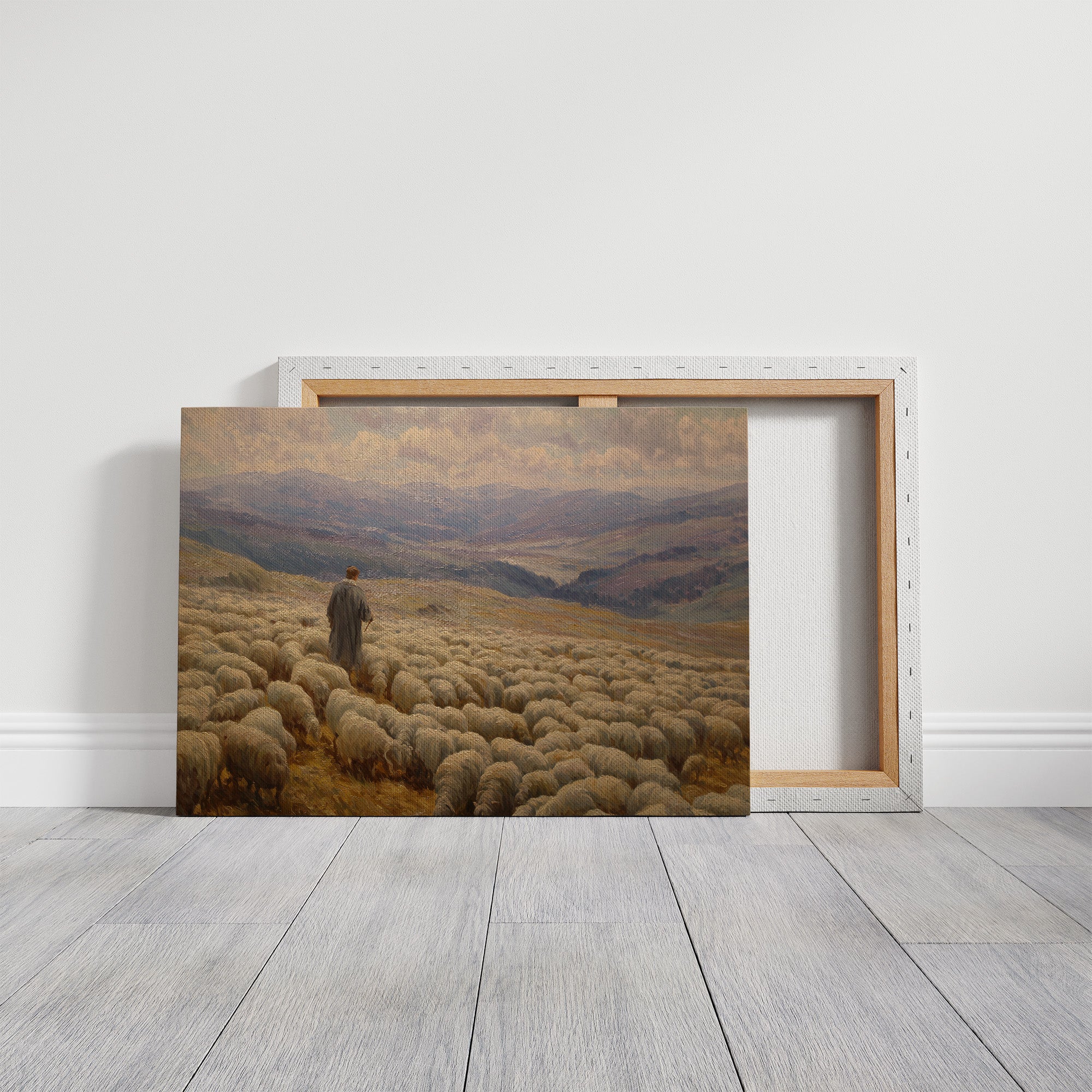 Shepherd's Solitude Among Rolling Hills