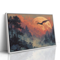 Pterodactyl Against the Harvest Moon