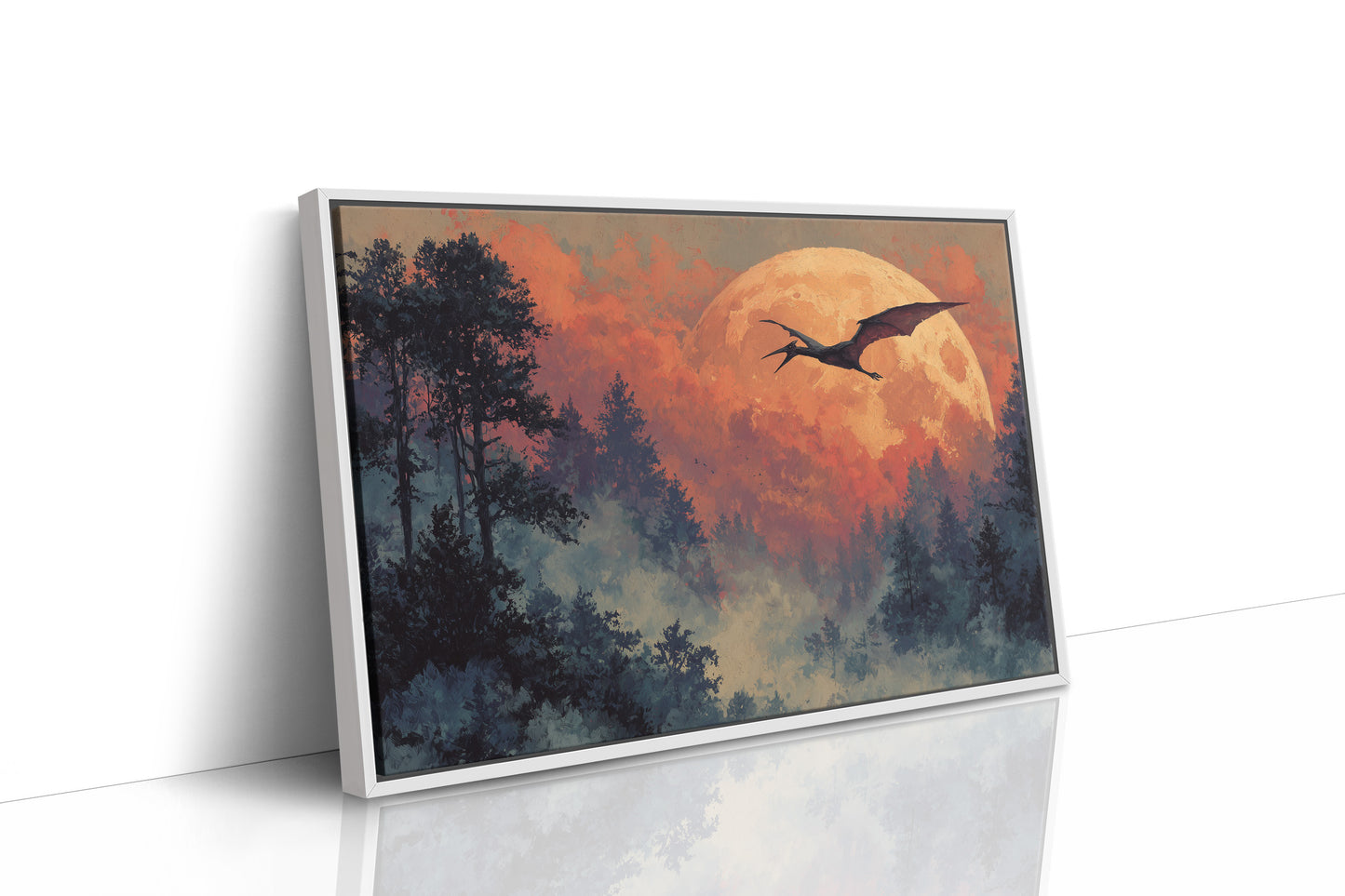 Pterodactyl Against the Harvest Moon