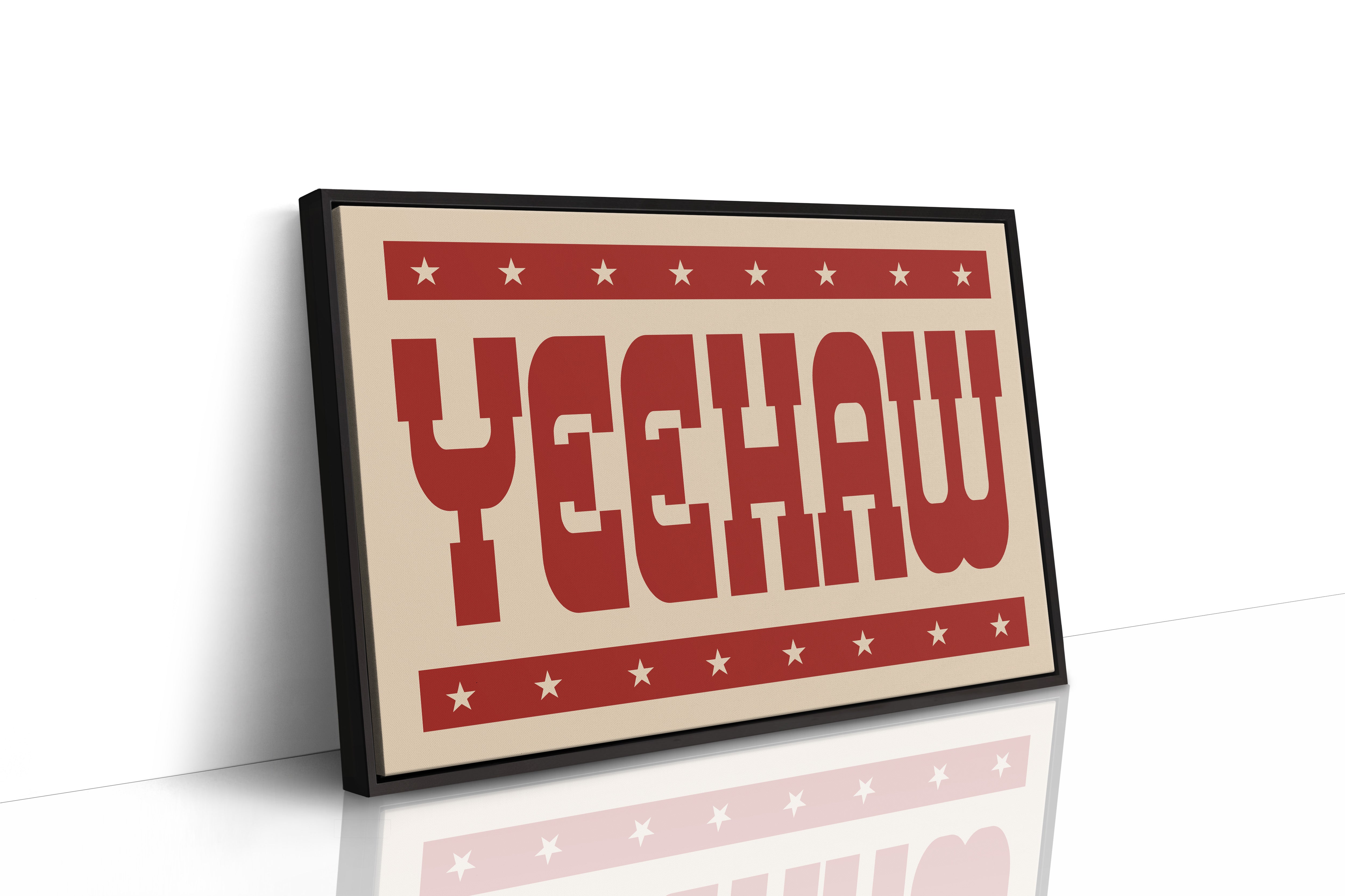 Yeehaw Western Print in Bold Red