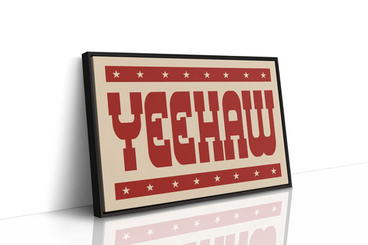 Yeehaw Western Print in Bold Red