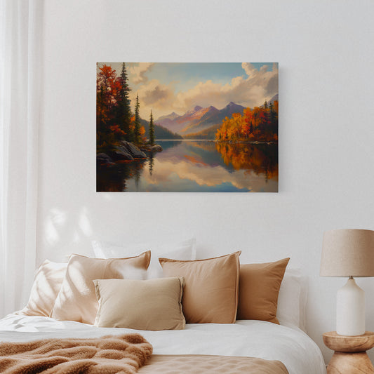Autumn Peaks Mirror Mountain Dreams