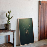 Crowned Stag in Forest Shadows