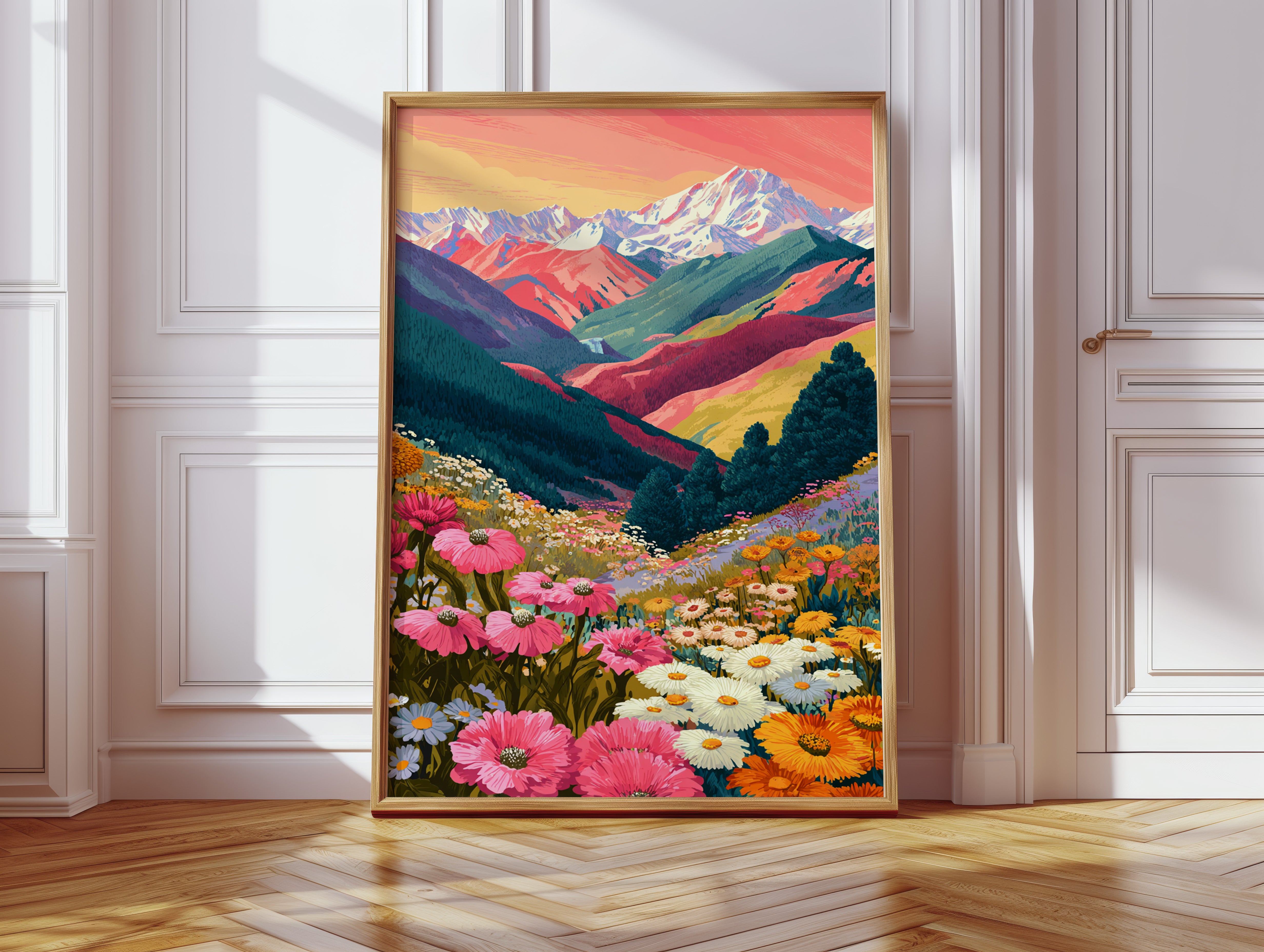 Mountains Adorned in Floral Splendor