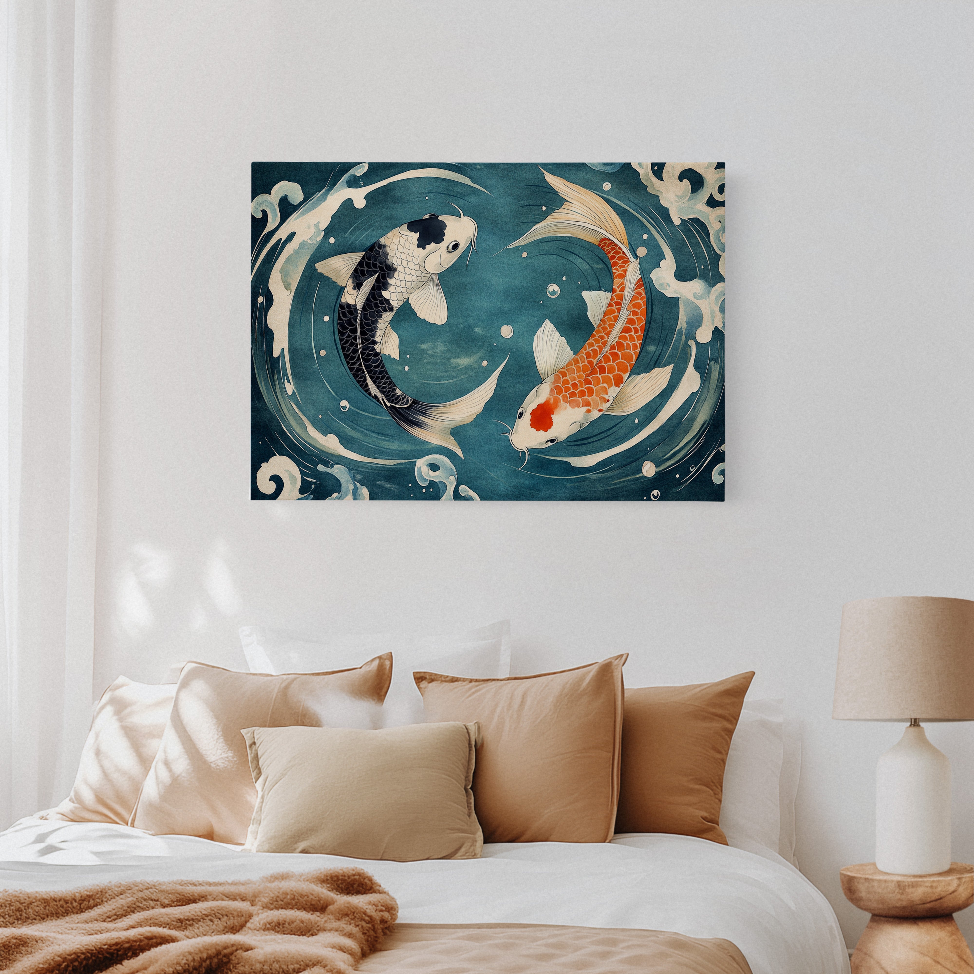 Koi Dance Through Midnight Waters
