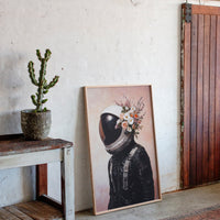 Astronaut with Blossoms on Blush