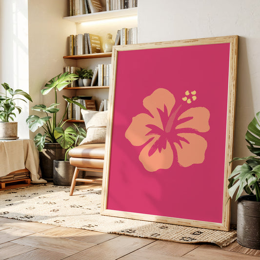 Coral Petals Dance Through Fuchsia