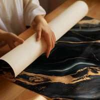 Black Marble Blaze with Liquid Gold