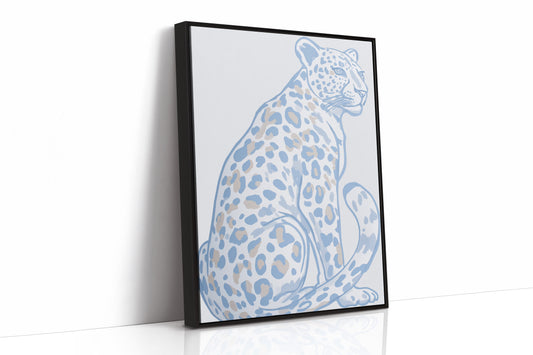 Azure Leopard In Desert Calm