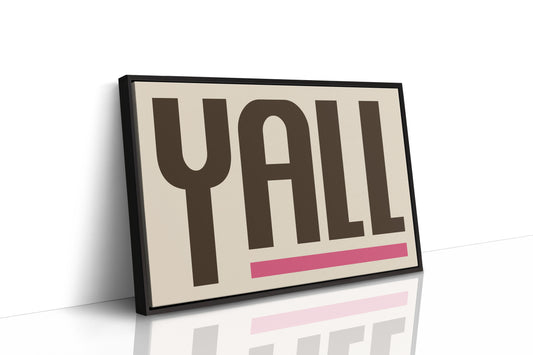 Y’all Typography Print with Pink Underline