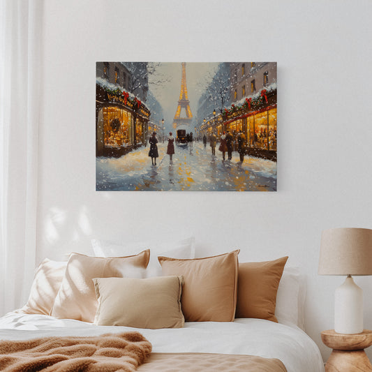 Winter Lights Glow On Paris Streets