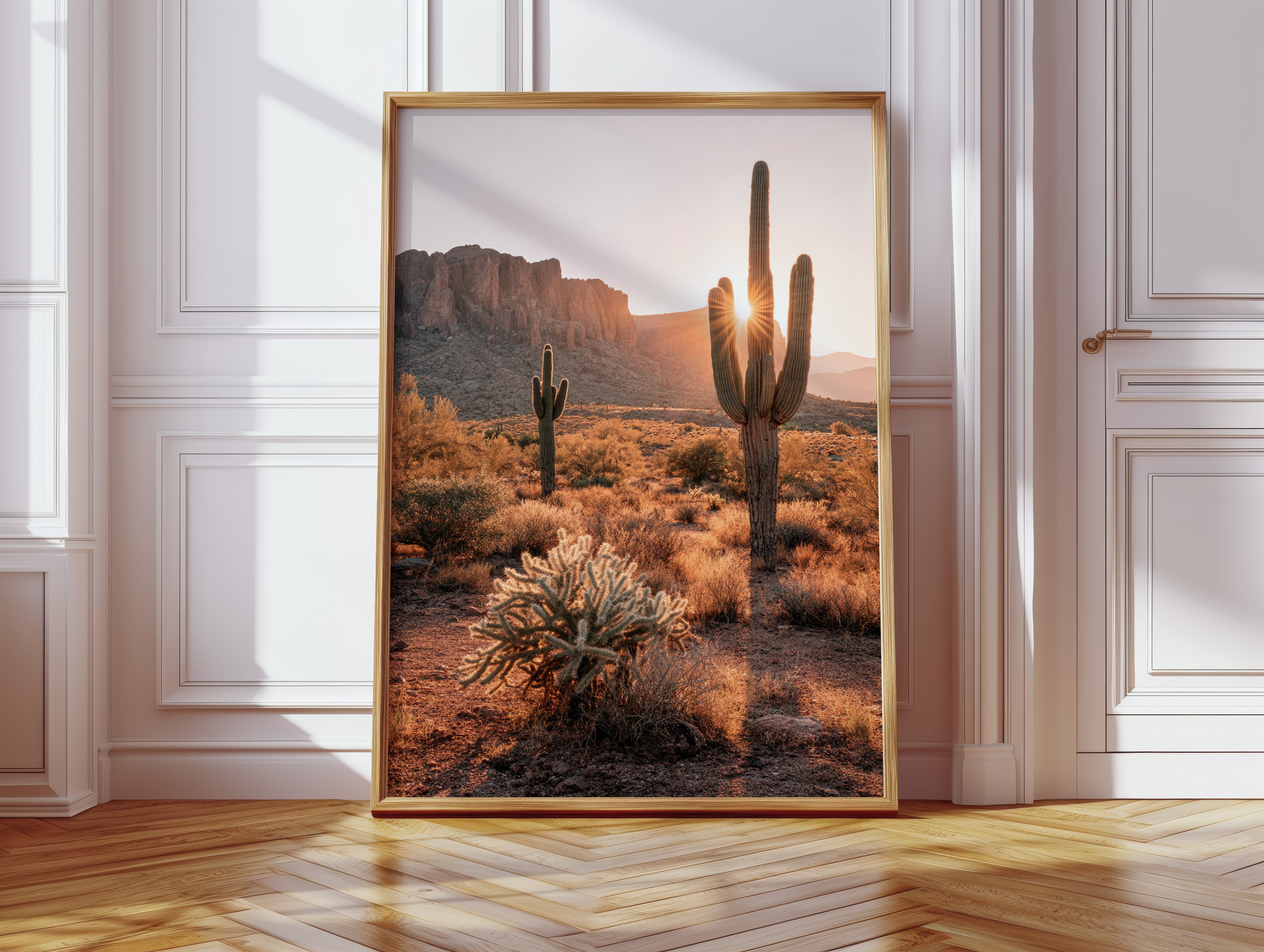Sunlit Giants in Arid Embrace