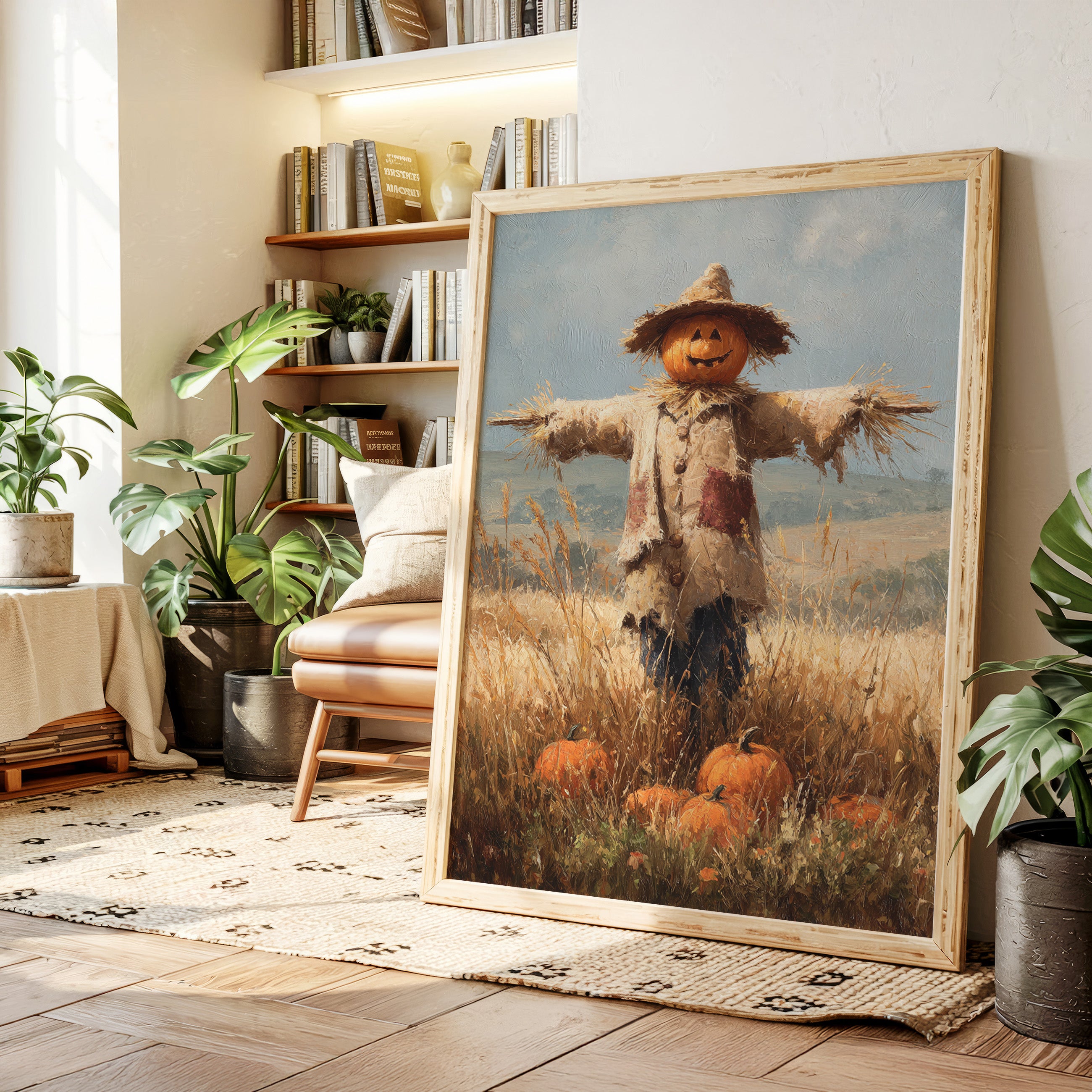 Harvest Guardian Watches Golden Fields