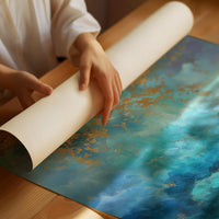 Golden Storm Breaks Over Azure Seas