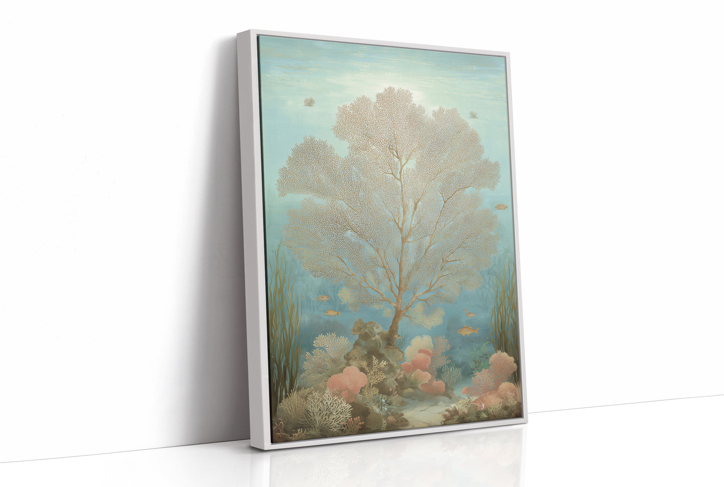 Seafoam Memories In Wooden Frame