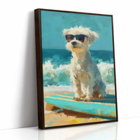 Beach Day Cool: Pup on a Surfboard