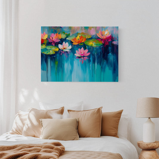 Lotus Flowers Paint Summer's Symphony