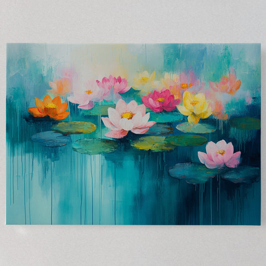 Lotus Dreams Float On Turquoise Waters