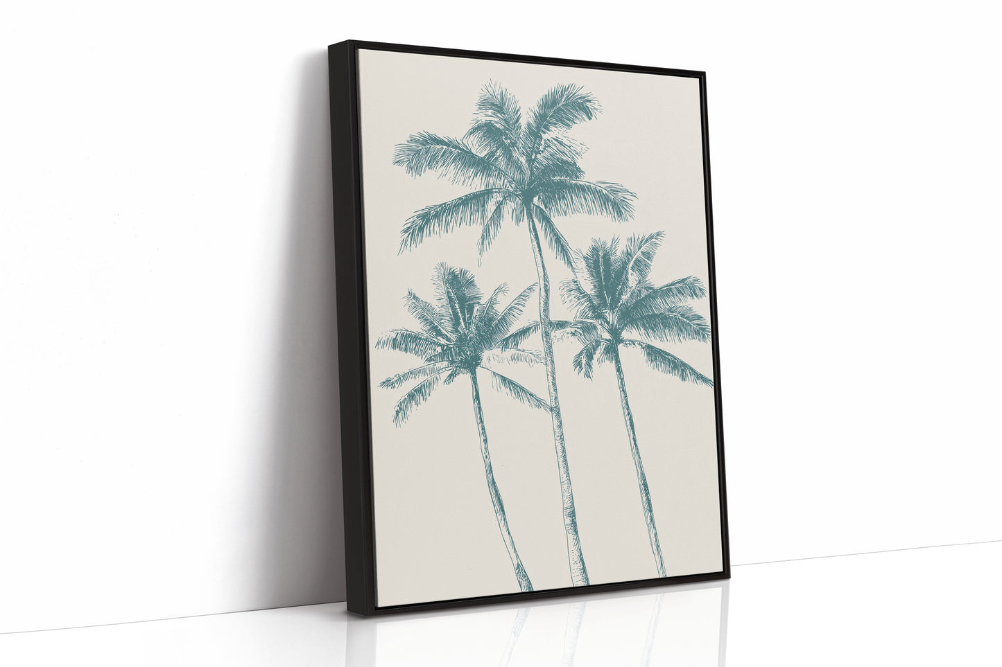 Teal Palms On Desert Afternoons