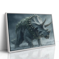 Triceratops in a Winter Wreath