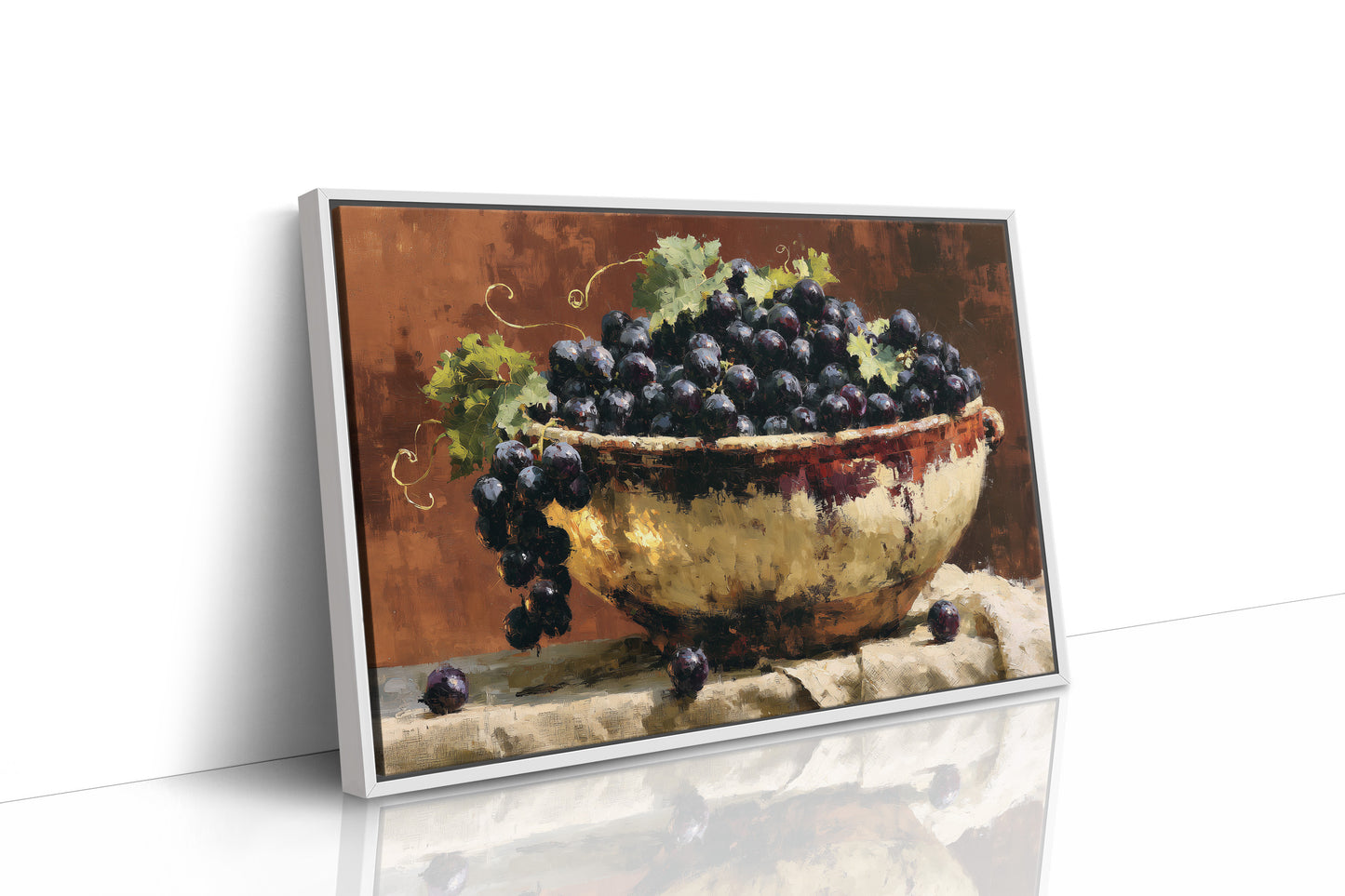 Bowl of Sunlit Grapes
