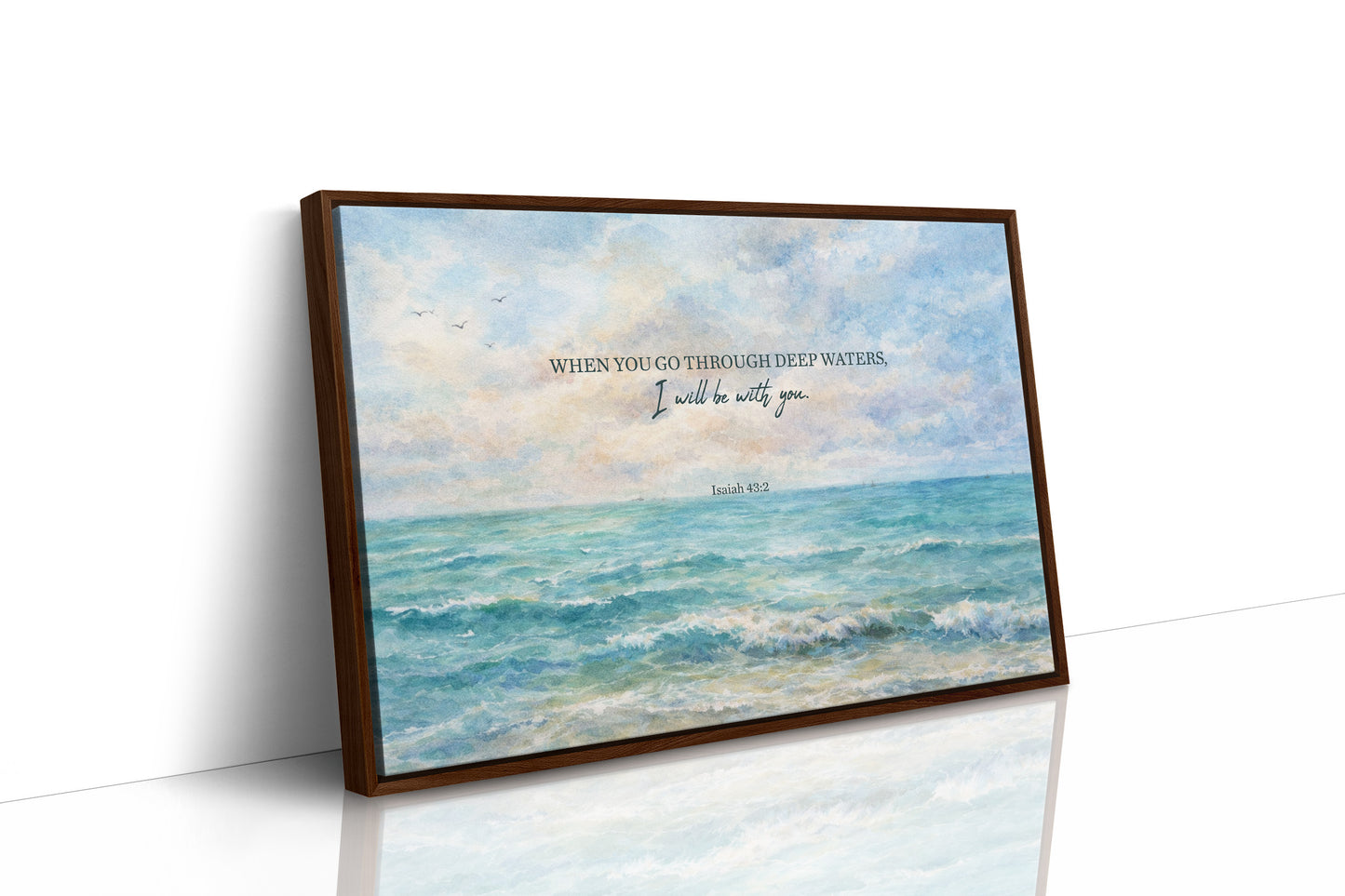 Promise Above Turquoise Tides Isaiah 43:2