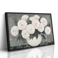 White Chrysanthemums Find Quiet Grace