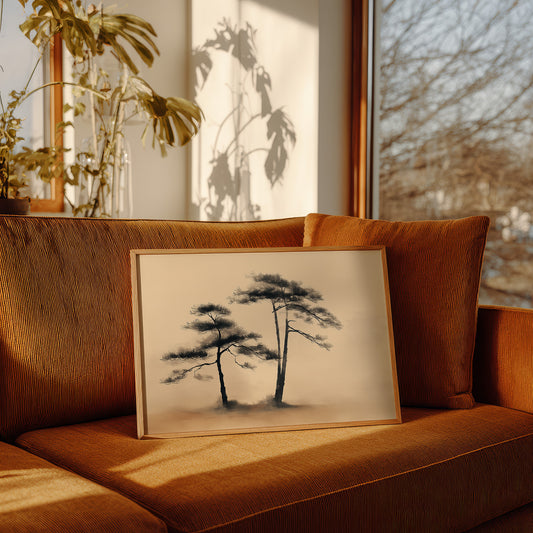 Pine Trees Dance In Morning Gold