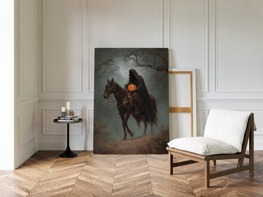 Haunting Rider Halloween Art Print - Gothic Wall Decor - Gallery Canvas image 12