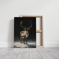 Reindeer Dreams Under Starlit Snow