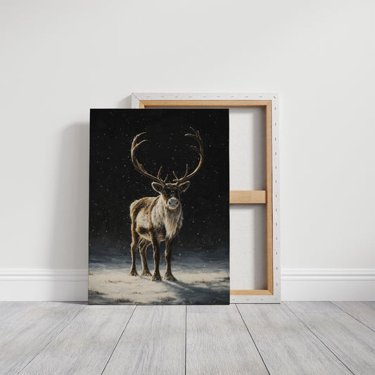 Reindeer Dreams Under Starlit Snow