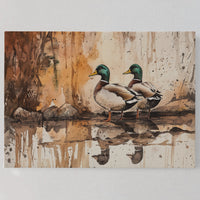 Autumn Pond Companions Stand Watch