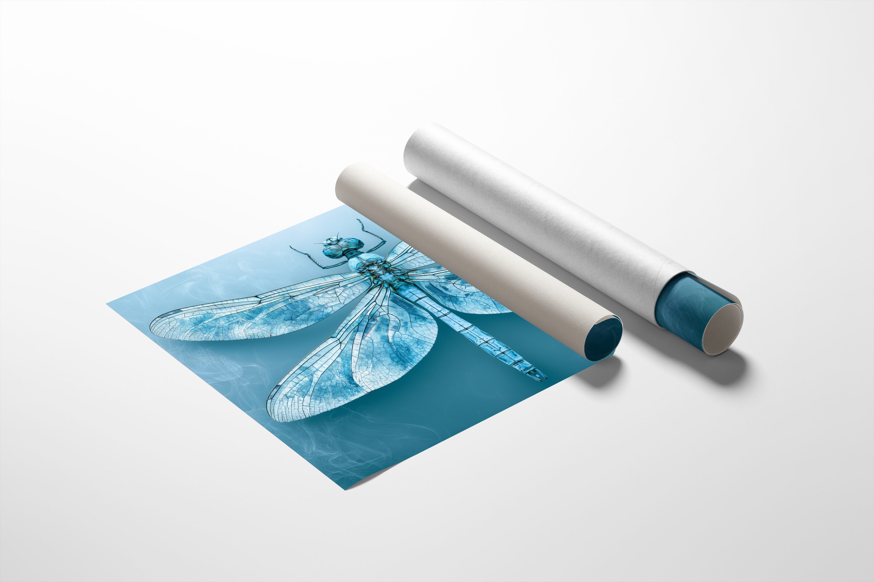 Frost-Blue Dragonfly Study