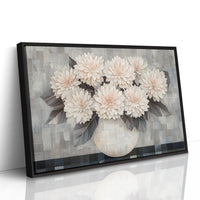 Blush Dahlias In Woven Light