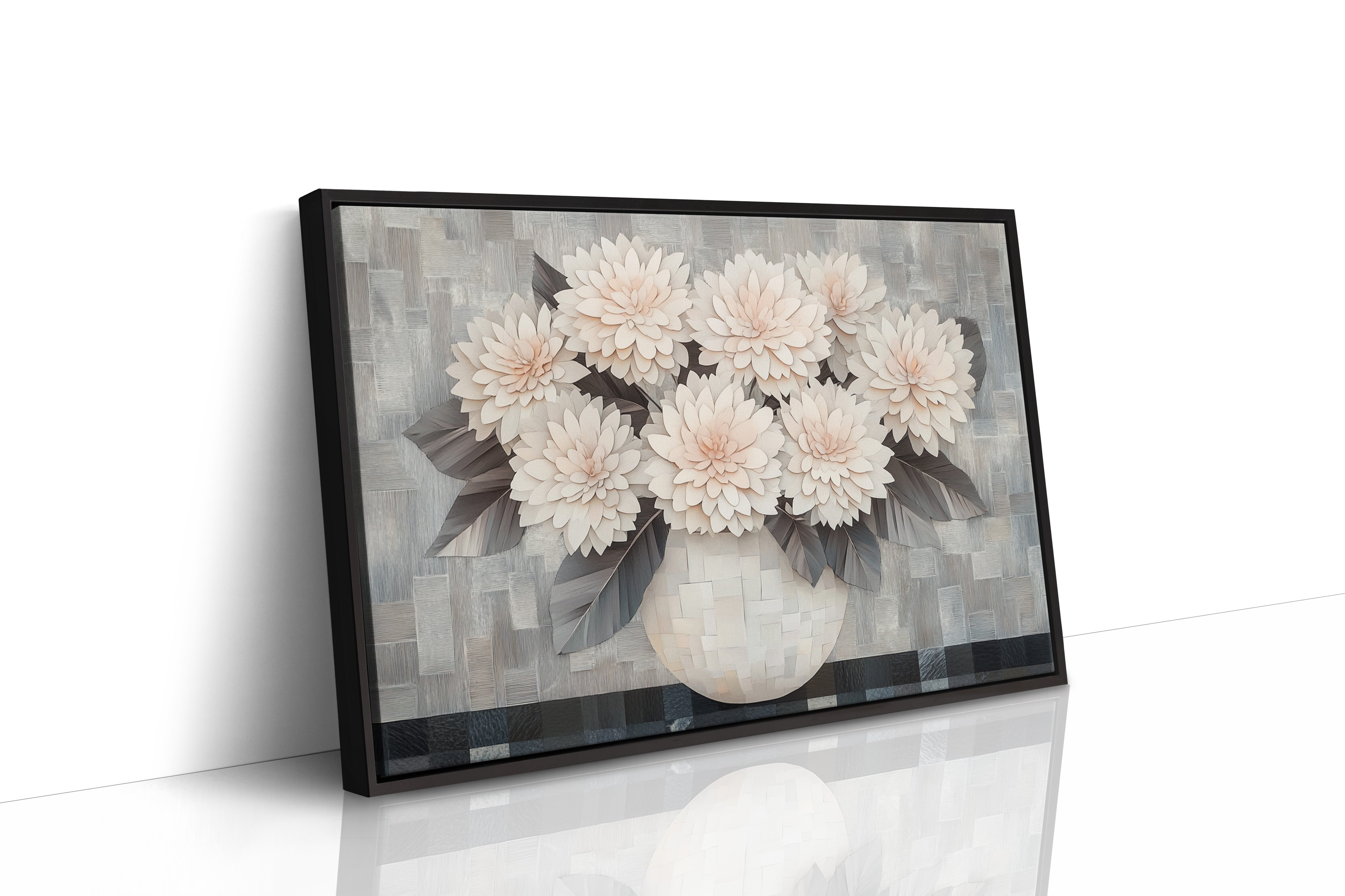Blush Dahlias In Woven Light