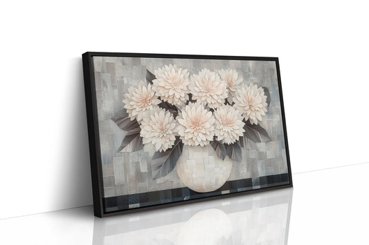 Blush Dahlias In Woven Light