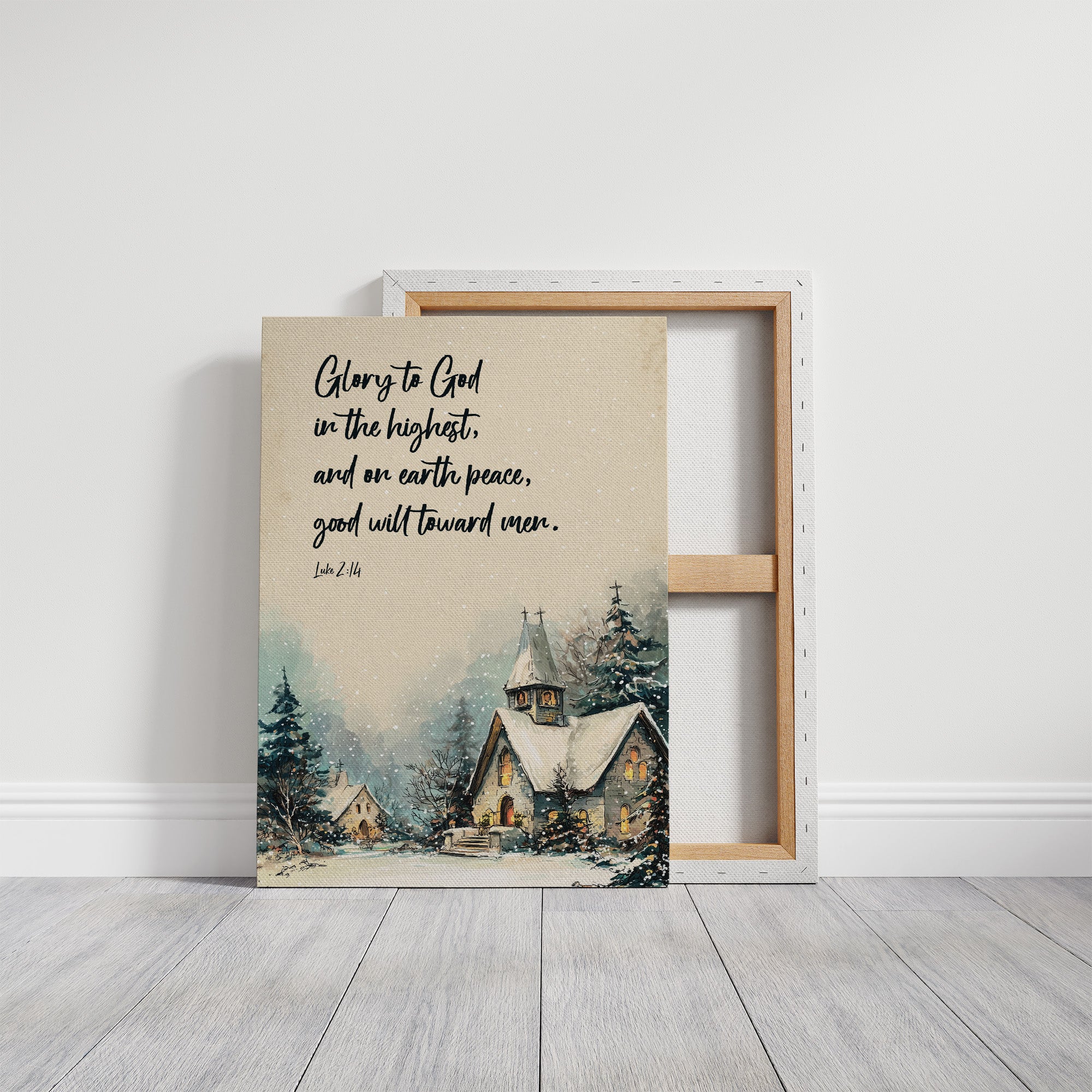 Winter Verse On Wooden Table