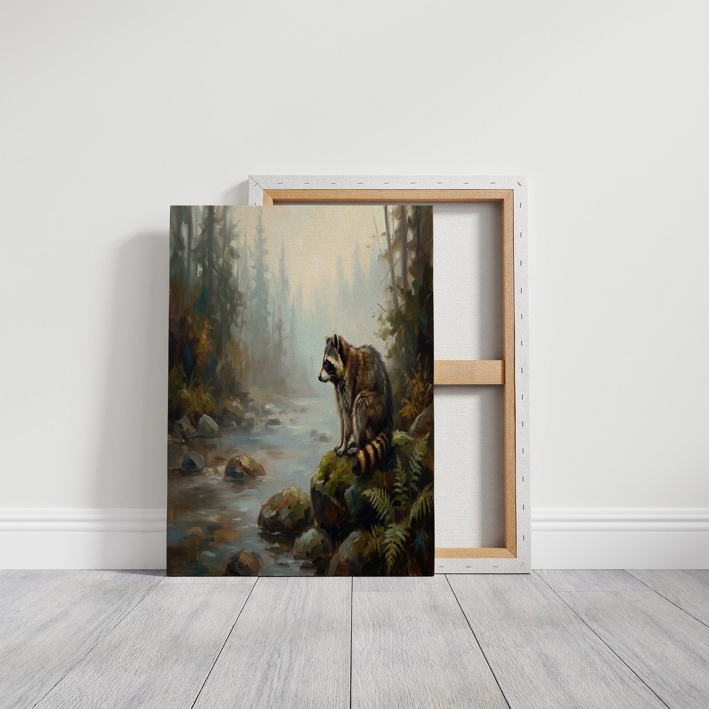 Raccoon by the Rapids
