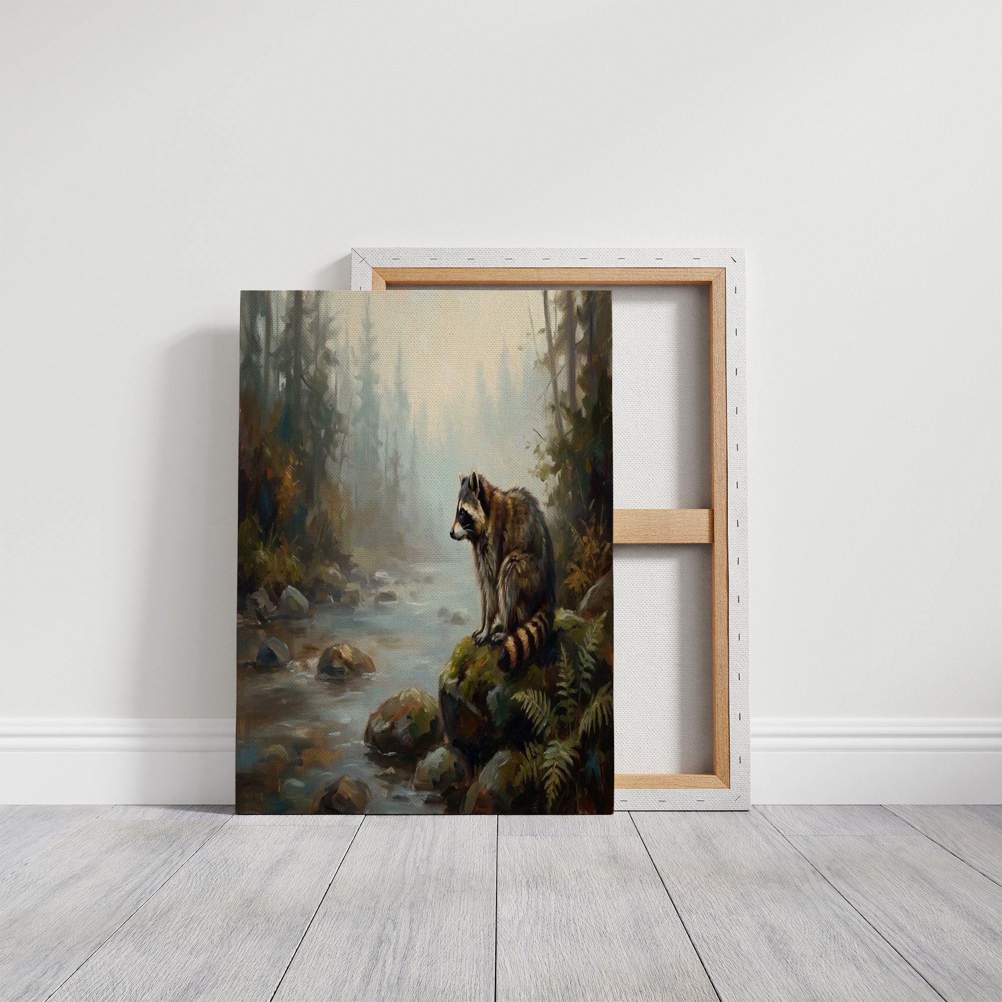 Raccoon by the Rapids